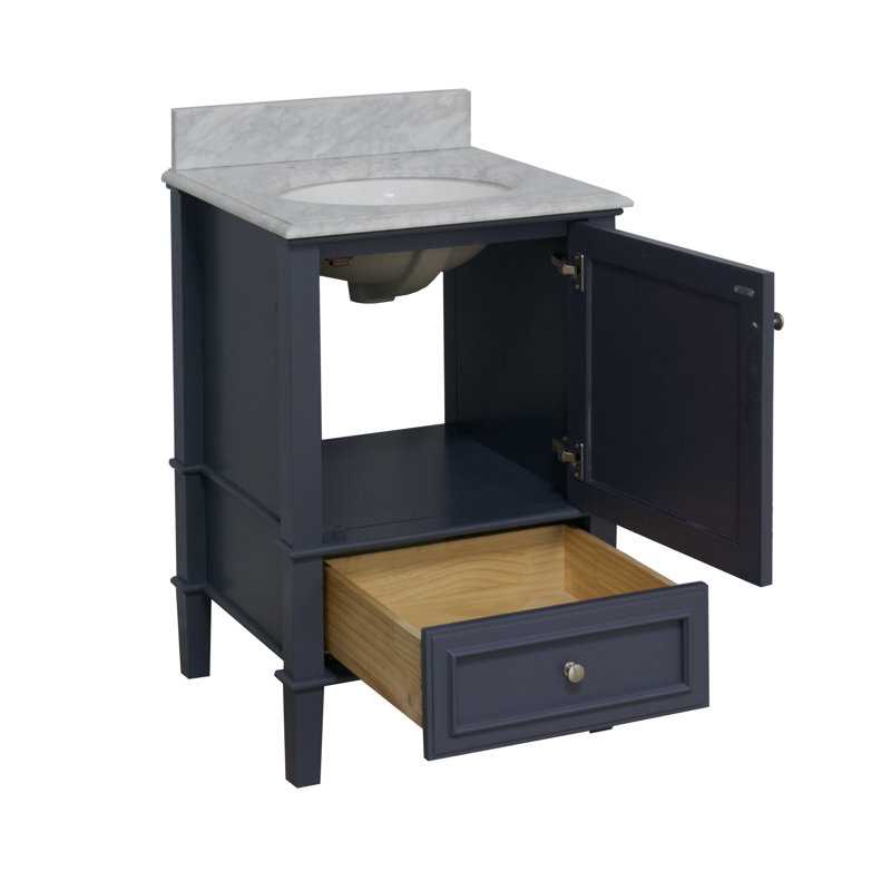 Ensemble de meuble-lavabo simple 24 po Brendale, Gris charbon