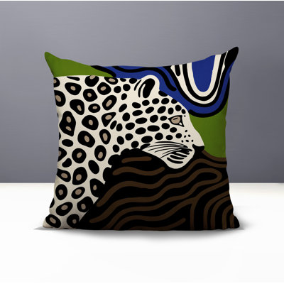 Shiel Leopard Reversible Indoor/Outdoor Square Pillow