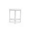 Table d'appoint ronde en HDPE de 18 po de diamètre x H 17 po, résistant aux intempéries et compact pour une utilisation sur le patio