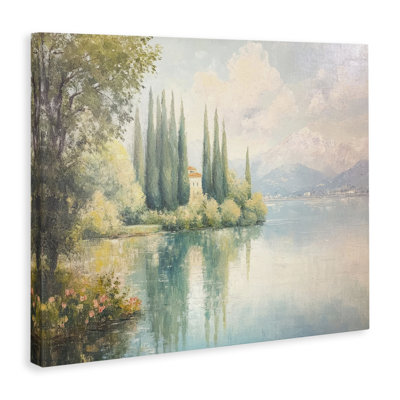 «Lakeside Mansion View Canvas» par Petal Prints Design