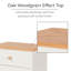 Ainsa 3-Drawer Bedside Table, Soft White Painted with Oak Effect Top