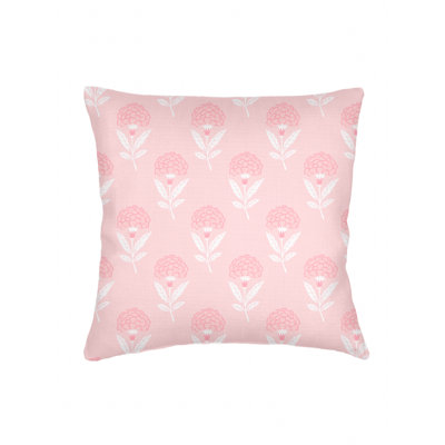 Printed Pillows Linen Floral Accent Pillow