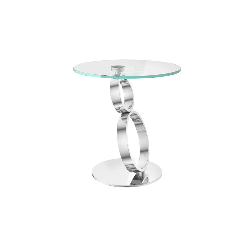 Aundrea Glass Side Table