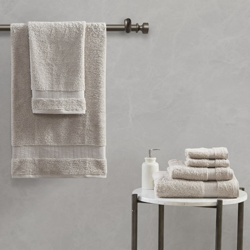 Luce 100% Egyptian-Quality Cotton 6 Piece Towel Set, Sand