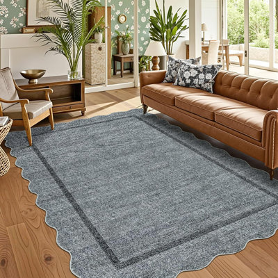 Abstract Machine Printed Area Rug