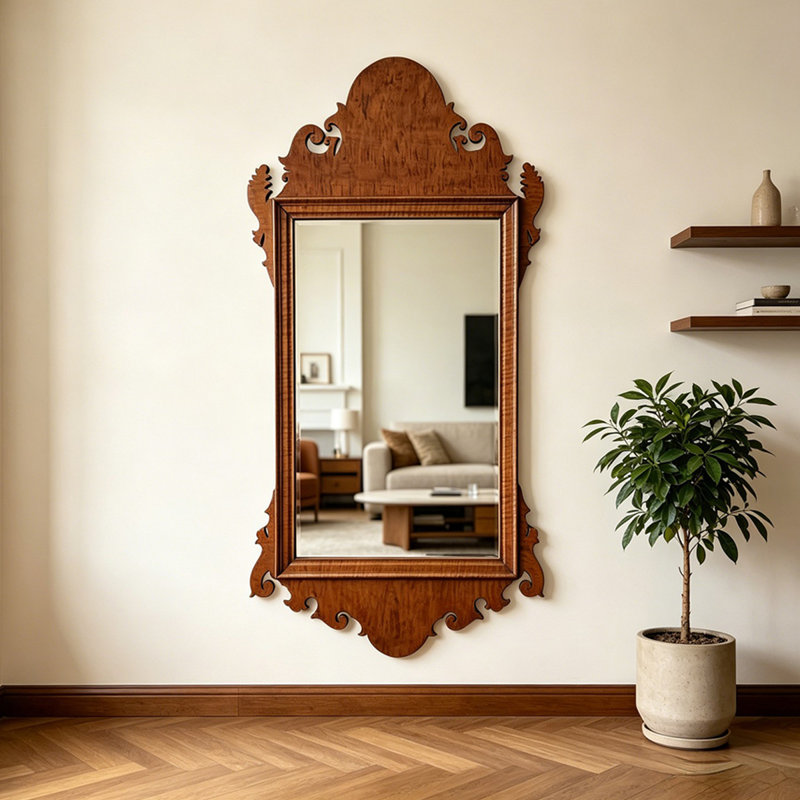 Miroir mural Novelty, 59.06"H x 23.62"W, Brown