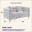 Canapé modulaire surdimensionné à 2 places, canapé modulaire à assise profonde en tissu Comfort