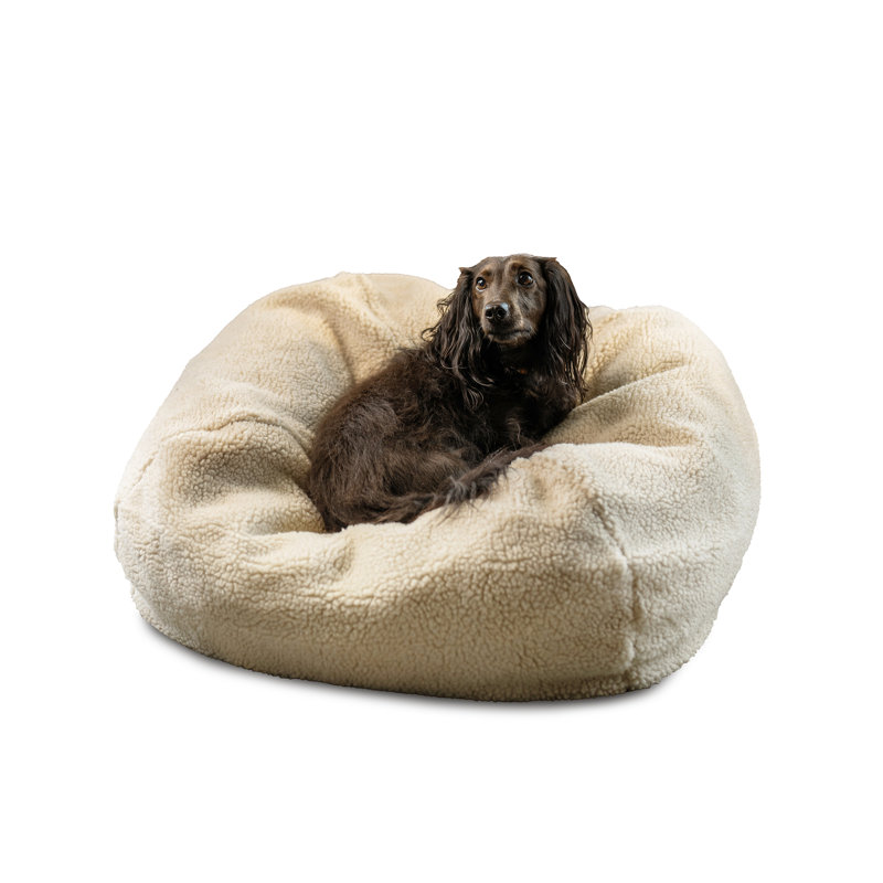 Sherpa Puff Ball Pet Bed, Medium (26" Diameter)