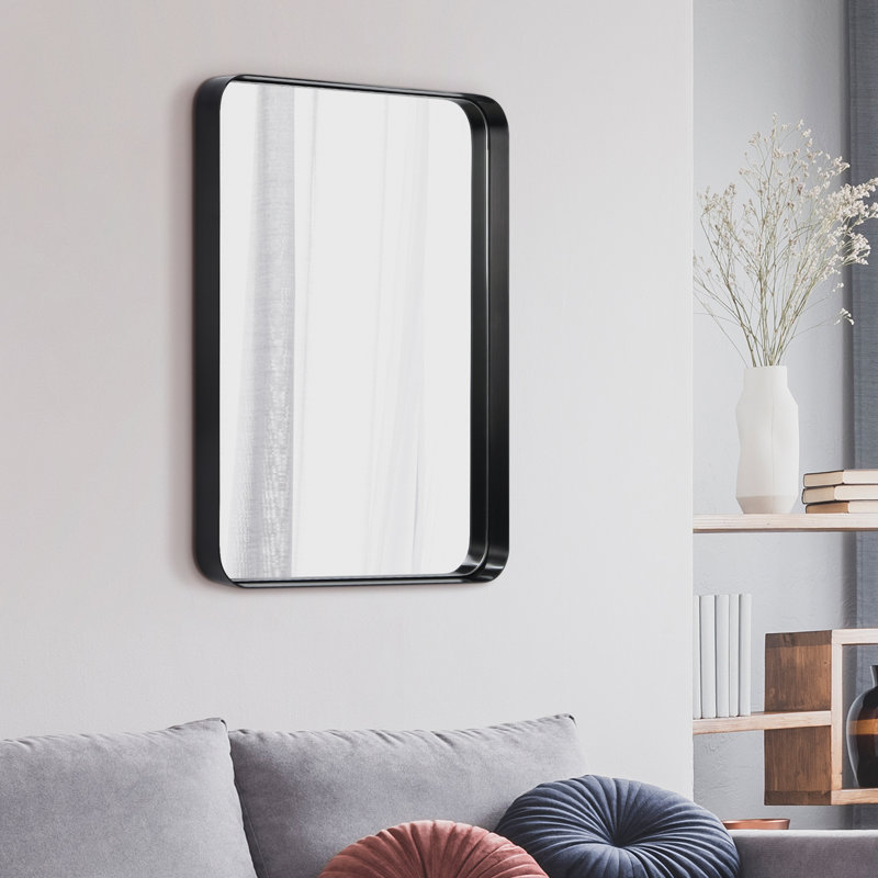 Keaton Mirror, 30" x 22, Brushed Black