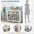 Design 24 Shoe Cubby Console, Modern Shoe Cabinet With Curved Base