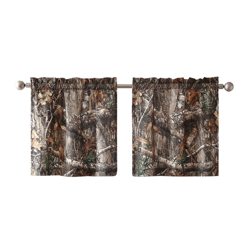 Camouflage Tailored Cafe Curtain, 58" W x 24" L