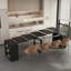 Table de salle à manger extensible pliable pour 1 à 10 personnes, console multifonctionnelle en bois extensible