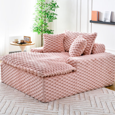 51 po simple pour fenêtre de baie vitrée de chambre à coucher et espace audiovisuel de couleur rose, siège compact en éponge pour petits appartements, fonctionnel dans de grands espaces, rembourrage