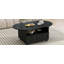 Table basse ON-TREND avec 2 roues de frein, table d'appoint à plateau nuageux avec tiroir, table centrale irrégulière avec grand espace de rangement pour le salon-930495370