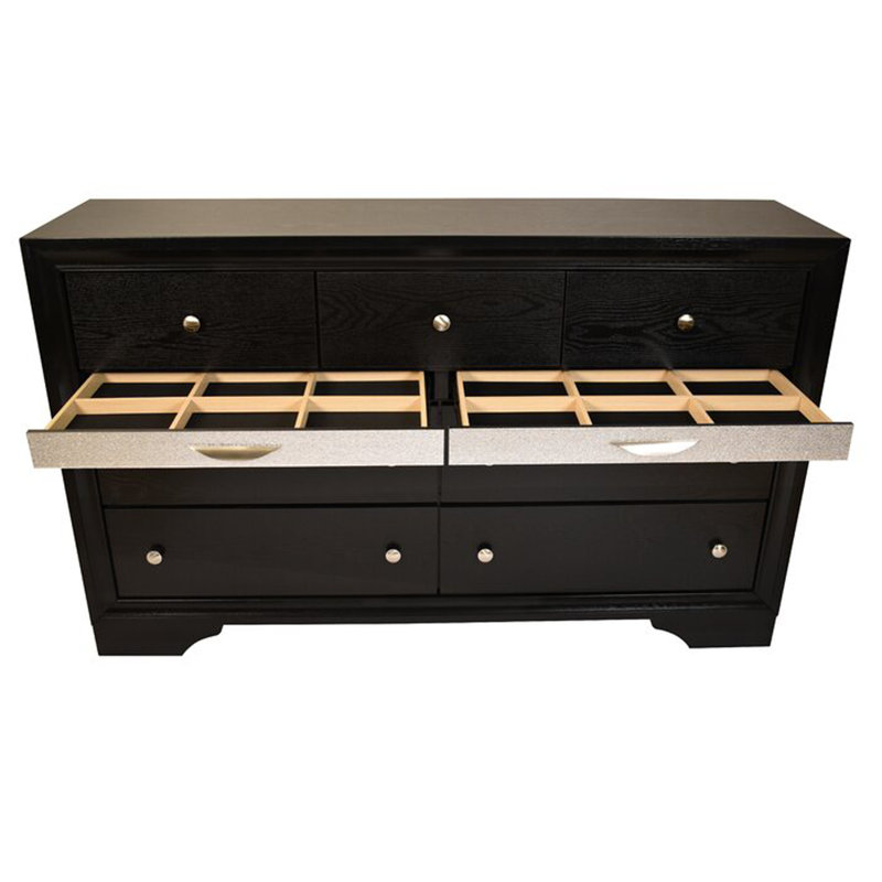 Ensemble de chambre à coucher avec rangement 4 pièces de style traditionnel en bois