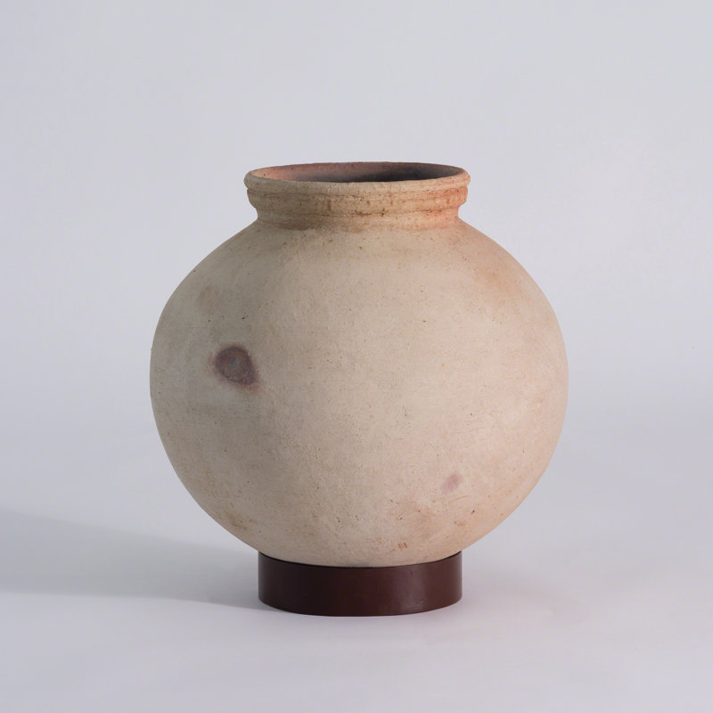 Desert Water Pot w/Iron Base, 13.5" H x 13.5" W x 13.5" D