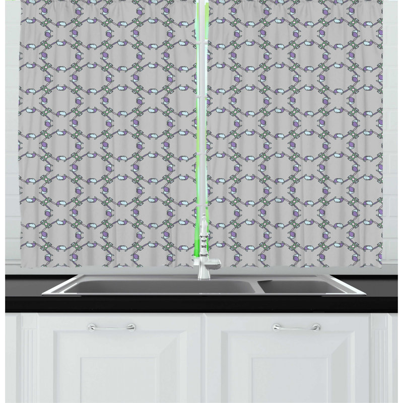 Geometric Tailored Kitchen Curtain