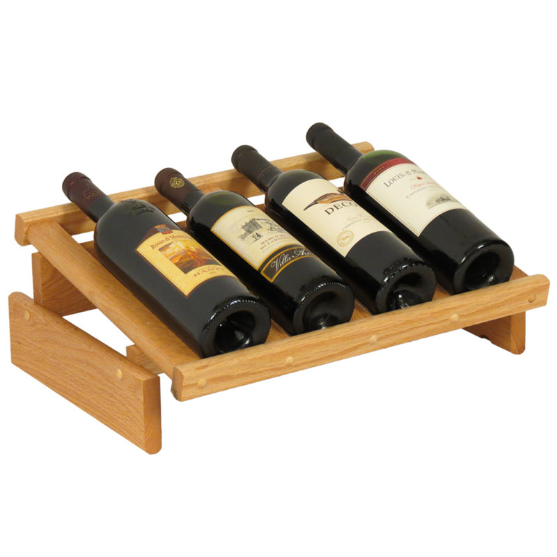 Support à vin de table Geis, Chêne clair, H 6,5 po x l 17,625 po x P 12,875 po