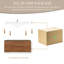 Meuble-lavabo flottant 48 po avec lavabo, armoire de rangement murale avec lavabo à surface solide et tiroirs à fermeture douce