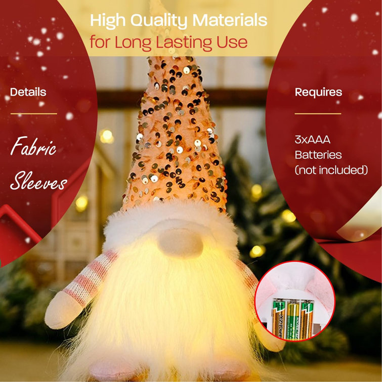  Leipple Gnomes Christmas Decorations 3 Packs with LED Light and  Battery, Handmade Glowing Swedish Xmas Gnomes Tomte Plush Ornaments,  Scandinavian Nisse Santa Elf Dolls for Holiday Party Decor : Home 
