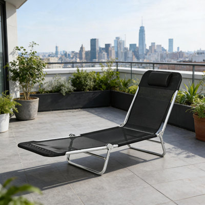 Chaise longue pliante pour l'extérieur
