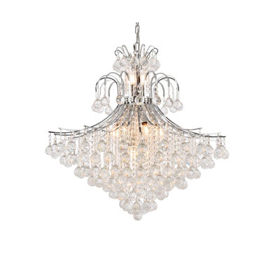 Stoller 10-Light Crystal 2-Tier Empire Chandelier