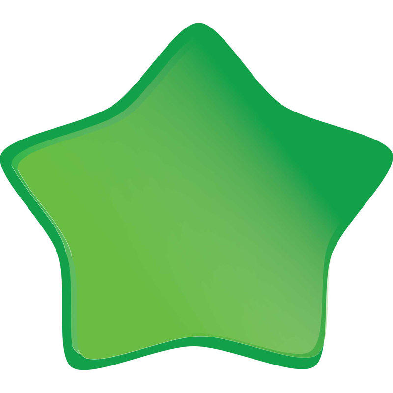 Adhésif décoratif étoile douce, H 21 po x l 24 po, Vert
