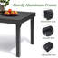 Table de salle à manger extensible pour 8 personnes Betanya - ensemble en aluminium (ensemble de 9)-121427041