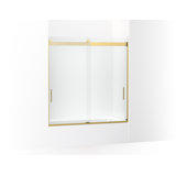 Levity 59.63" H Bypass Semi-Frameless Tub Door with CleanCoat® Technology
