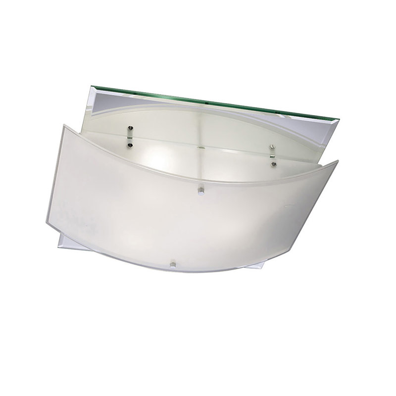 Petra Glass Flush Mount, Black