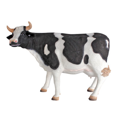 Statue à échelle holstein cow