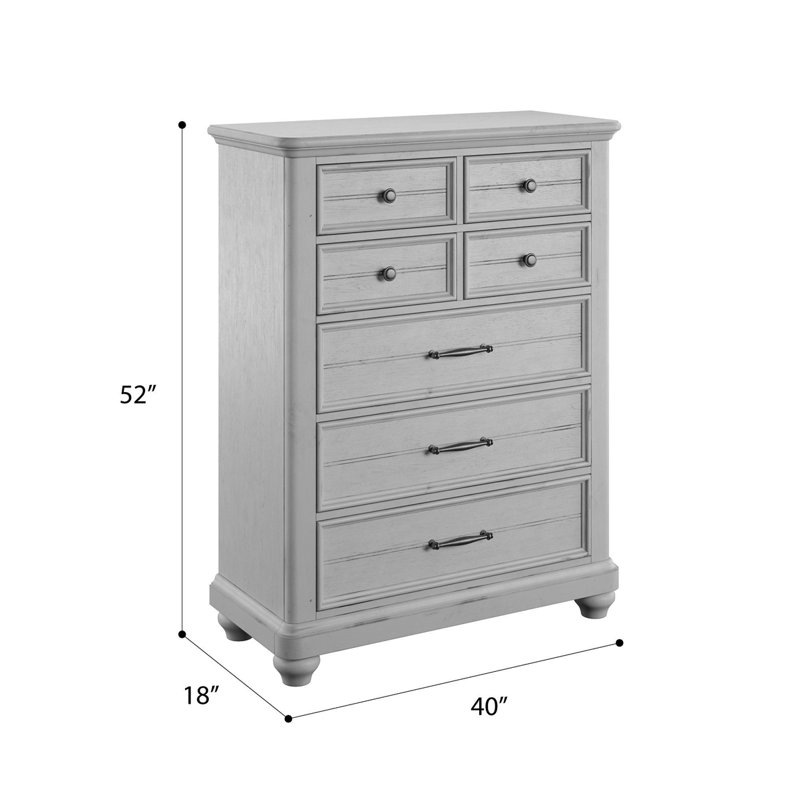 Commode 7 tiroirs grise