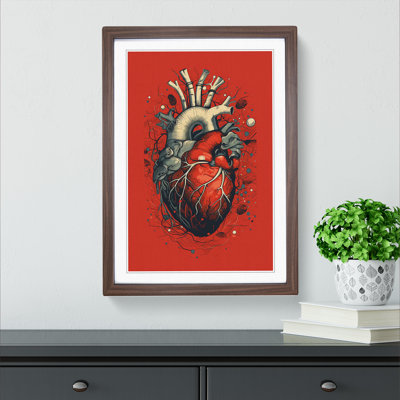 Anatomical Heart Constructivism - Framed Print