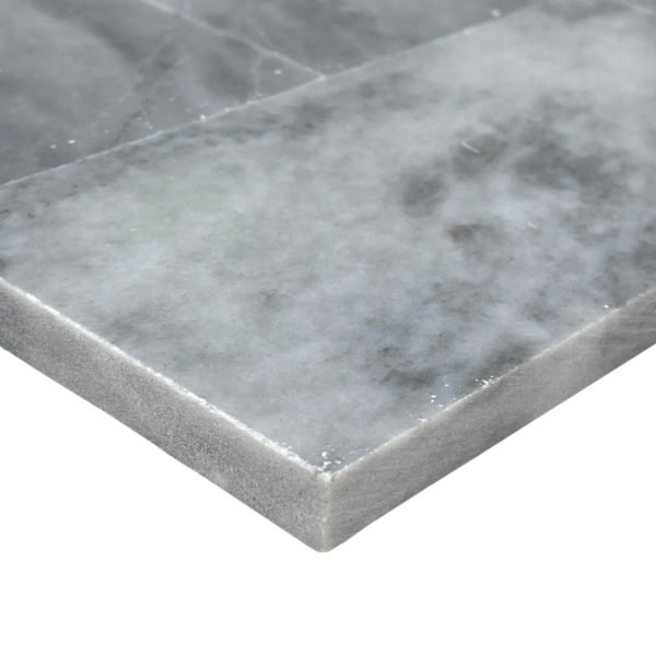 Carrelage en marbre gris foncé poli 3 × 6