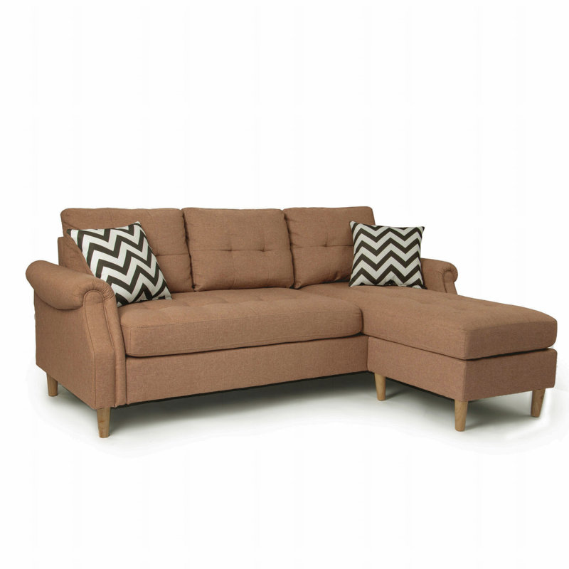 Modern SECTIONAL SOFA, Light Coffee