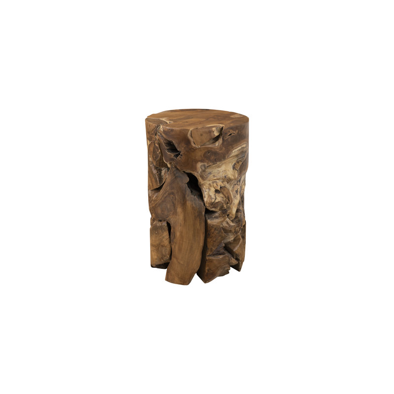Chunk Teak Side Table Round