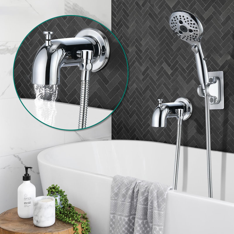 Wall Tub Spout with Diverter, Chrome