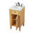 Rivers 18'' Single Bathroom Vanity with Marble Top-1204500731