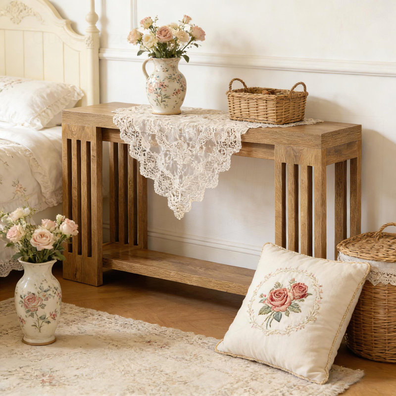 Modern Design Console Table, Light Brown