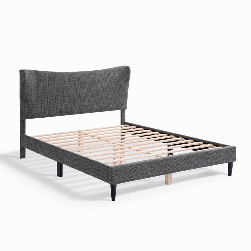 Breelyn Upholstered Platform Bed, Gray
