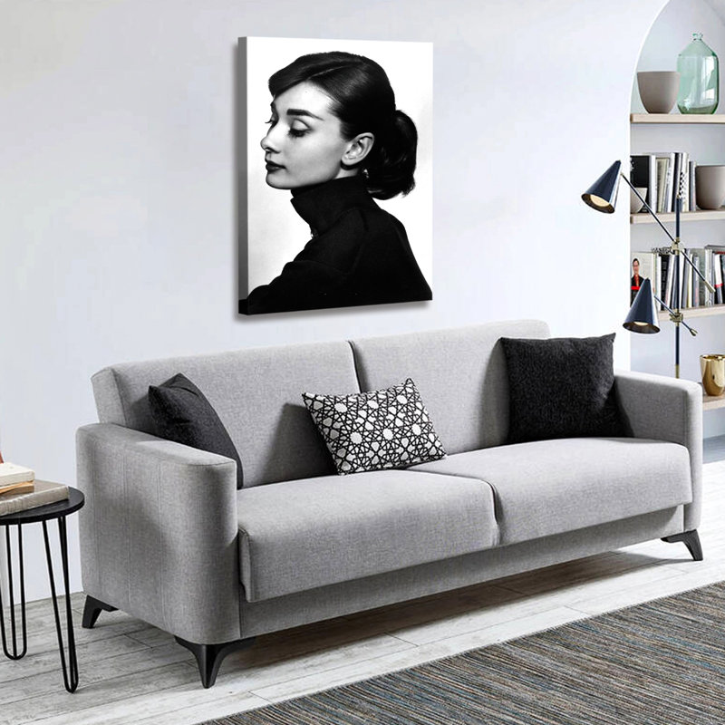 Audrey Hepburn, reproduction d'art sur toile tendue, H 18 po x l 12 po