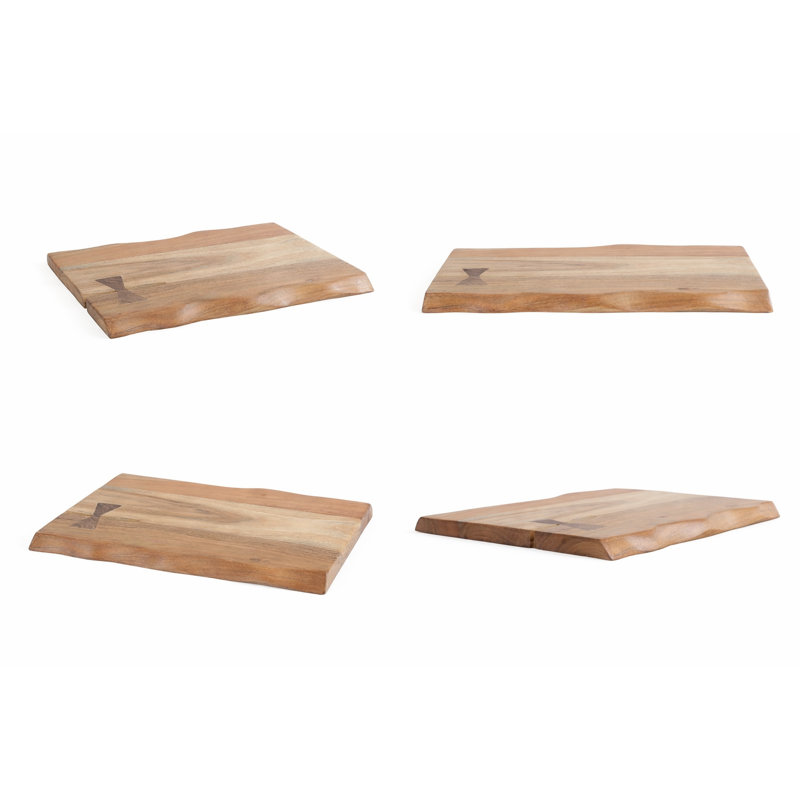 Planche à découper en bois coupé, 15 po x 9,84 po