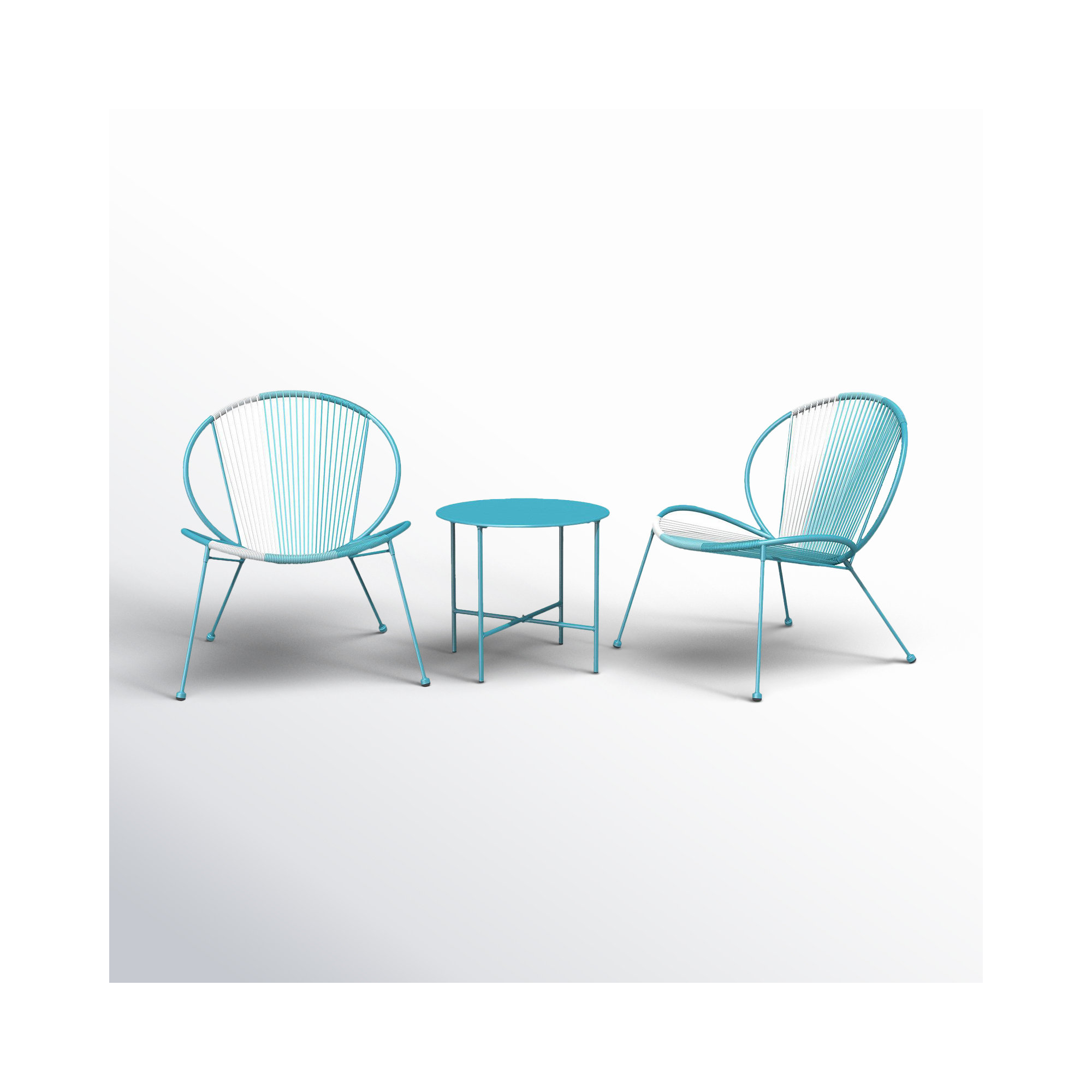 Halcott 2 - Person Patio Conversation Set, Blue