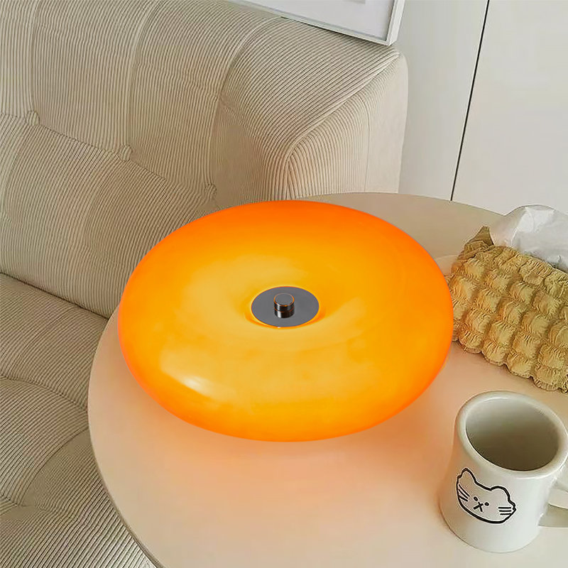 Orange Citrus Circle Lamp