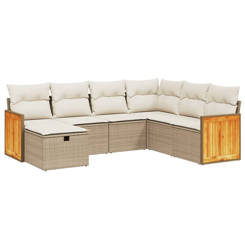 Ensemble de canapé de jardin Vidaxl beige, blanc crème