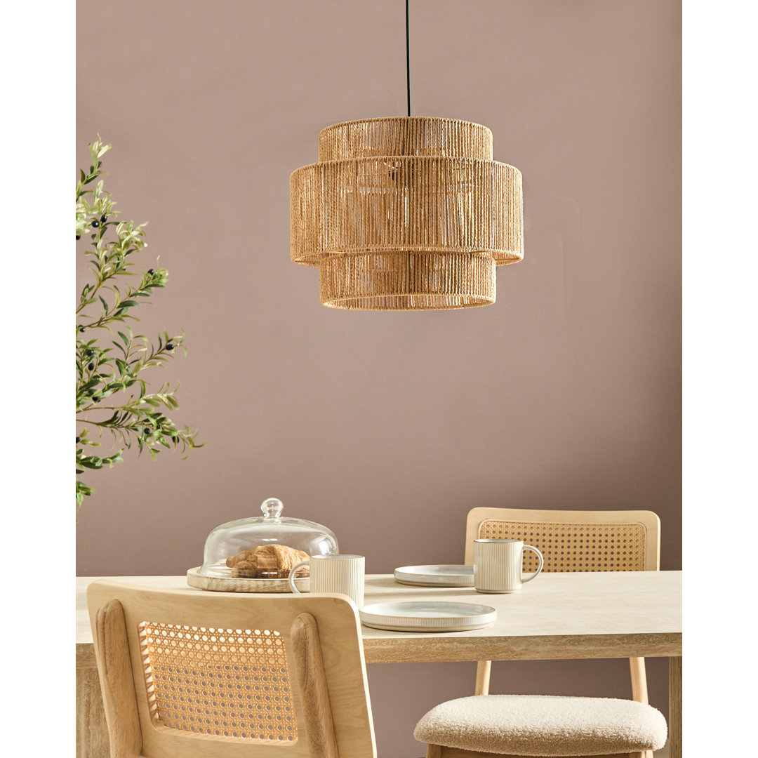 1 - Light Natural Drum Pendant