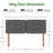 Adjustable Height King Size Upholstered Headboard from 39”to 44”-2133308111-2133308116