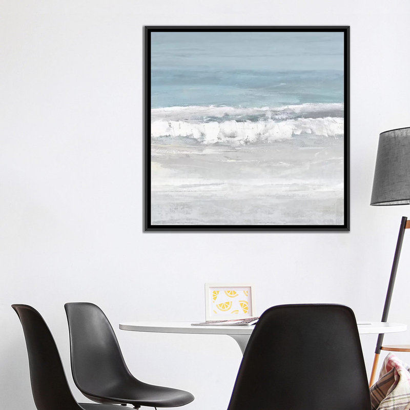 «Tides III» par Rachel Springer - reproduction d'art sur toile tendue, H 18 po x l 18 po x P 1,5 po, Toile avec cadre noir
