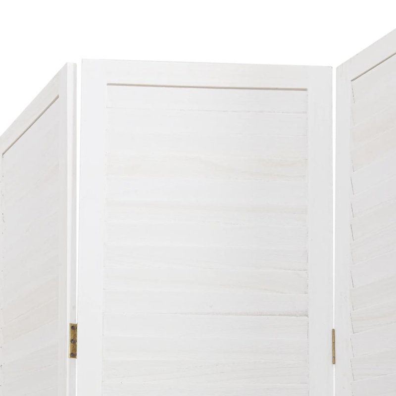 Trista Solid Wood Accent Room Divider, Black, 180cm H x 145cm W, 4 Panels