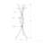 Coat Rack, Hall Tree, Free Standing, 11 Hooks, Entryway, 74"h, Bedroom, Black Metal, Contemporary, Modern-1606848284